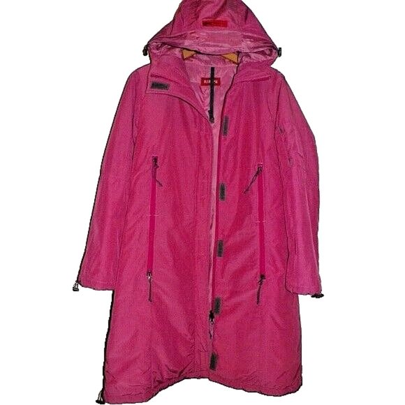 Size S REPLAY (EUR) Pink Mid Length Cotton Blend Urban Cargo Parka Jacket - Picture 1 of 7